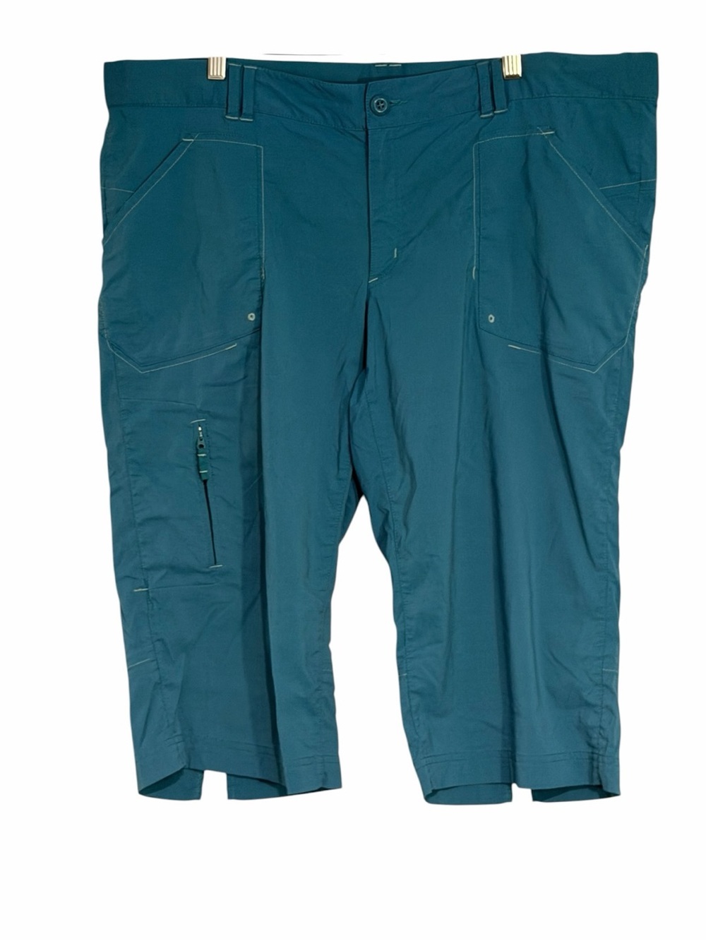Eddie Bauer Teal Cargo Capri Pants